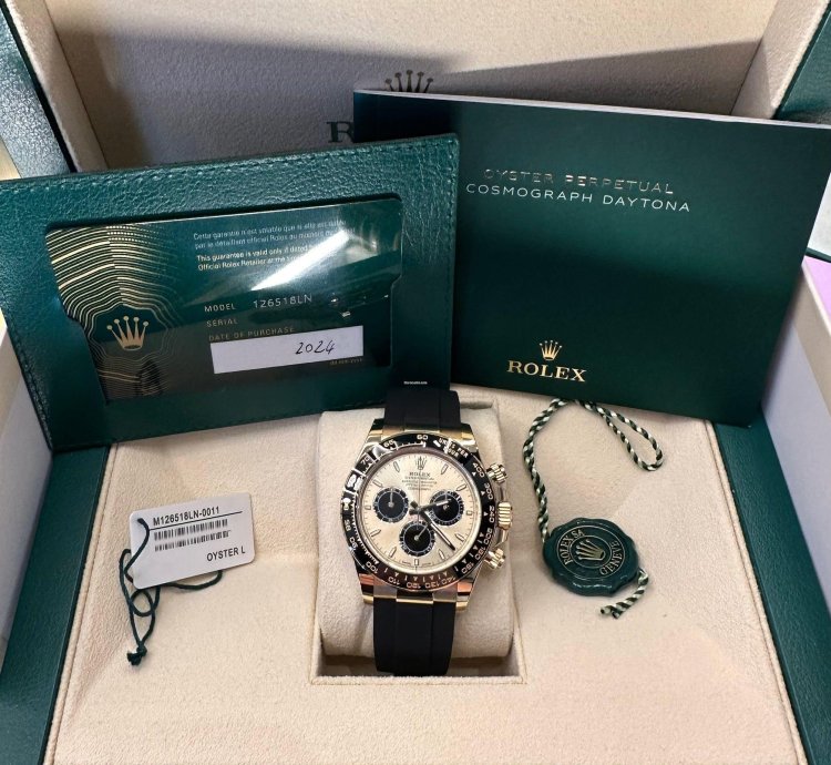 Rolex Daytona 126518ln Yellow Gold Champagne Black Dial 2024