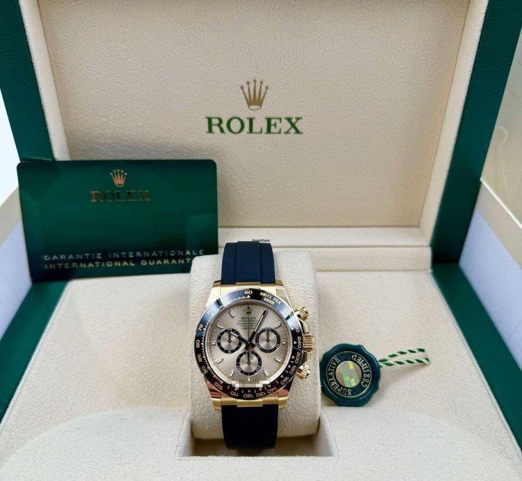 Rolex Daytona 126518ln Yellow Gold Oysterflex Champagne Dial Unworn 2024