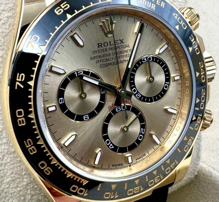 Rolex Daytona 126518ln Yellow Gold Oysterflex Champagne Dial Unworn 2024