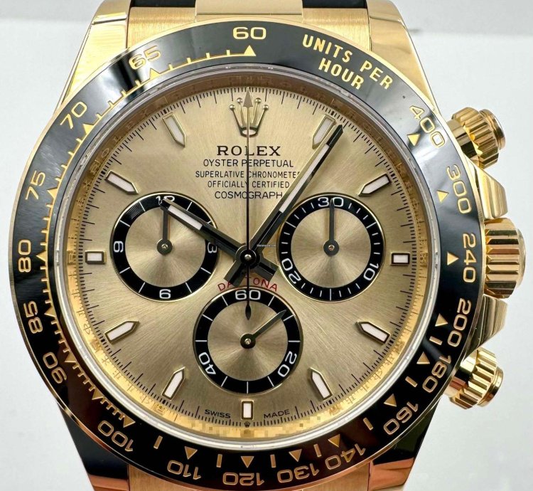 Rolex Daytona 126518ln Yellow Gold Oysterflex Champagne Dial Unworn 2024