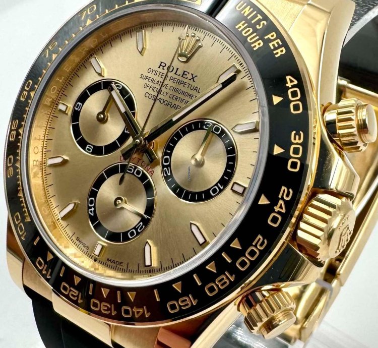 Rolex Daytona 126518ln Yellow Gold Oysterflex Champagne Dial Unworn 2024