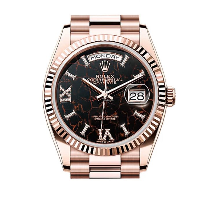 Rolex Day-date 36 Eisenkiesel Diamond Dial