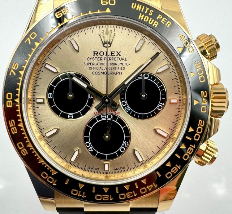 Rolex Daytona 126518ln Yellow Gold Oysterflex Champagne Yml Dial Unworn 2024