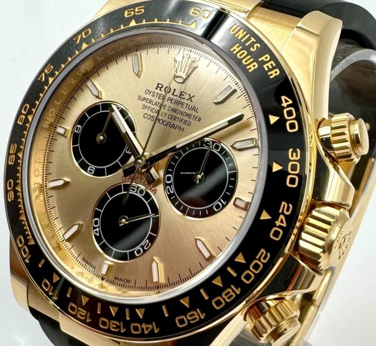 Rolex Daytona 126518ln Yellow Gold Oysterflex Champagne Yml Dial Unworn 2024