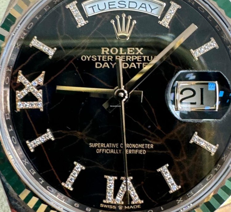 Rolex Day-date 36 Eisenkiesel Diamond Dial 128235
