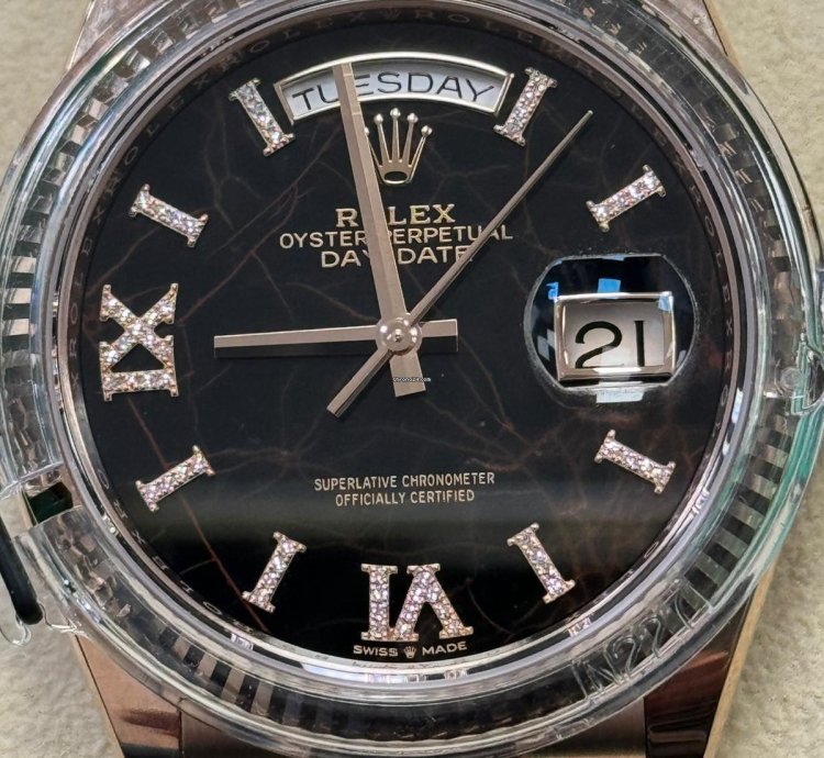 Rolex Day-date 36 Eisenkiesel Diamond Dial 128235