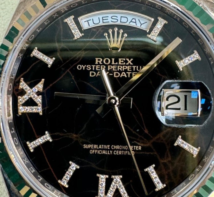 Rolex Day-date 36 Eisenkiesel Diamond Dial 128235