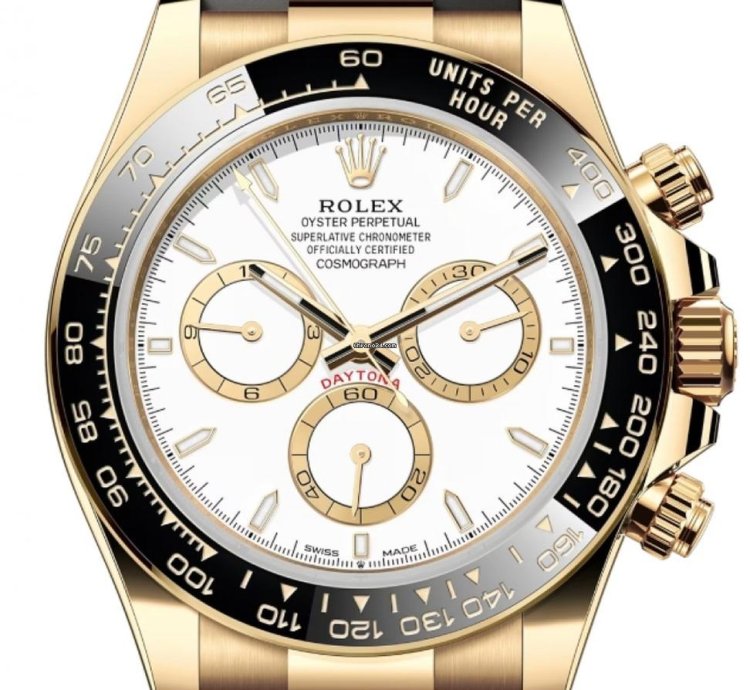 Rolex Daytona 126518ln Yellow Gold Oysterflex White Dial Unworn 2024