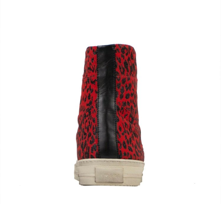 Red Leopard Print Vintage Sunset Sneakers Shoes Size 10