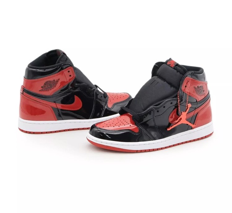 Nike Air Jordan 1 Retro High Og Patent Bred Varsity Red Black 555088-063