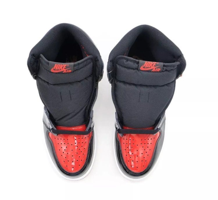 Nike Air Jordan 1 Retro High Og Patent Bred Varsity Red Black 555088-063