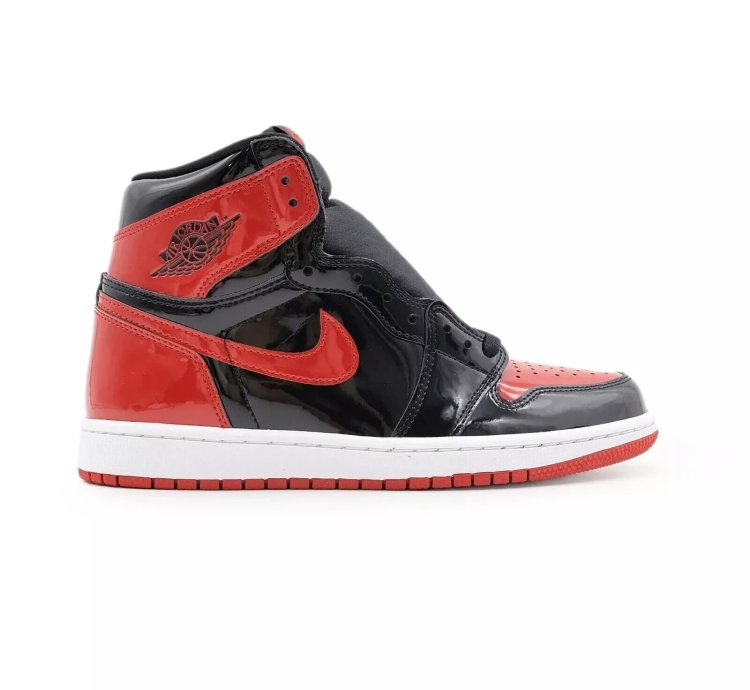 Nike Air Jordan 1 Retro High Og Patent Bred Varsity Red Black 555088-063