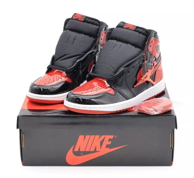 Nike Air Jordan 1 Retro High Og Patent Bred Varsity Red Black 555088-063