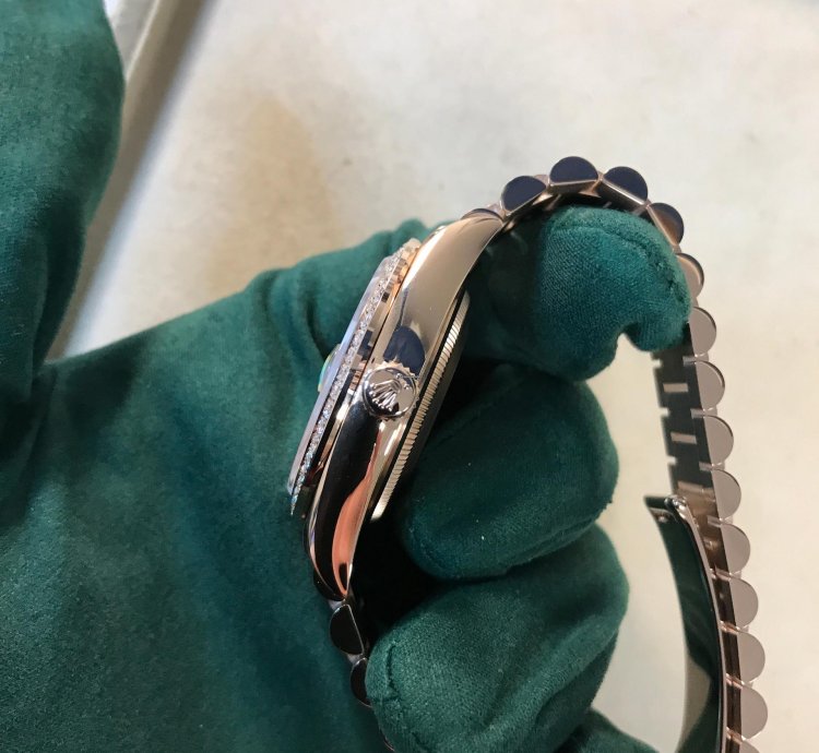 Rolex Day-date 36 Everose Gold Diamond President Slate 128345rbr-0052