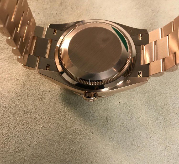 Rolex Day-date 36 Everose Gold Diamond President Slate 128345rbr-0052