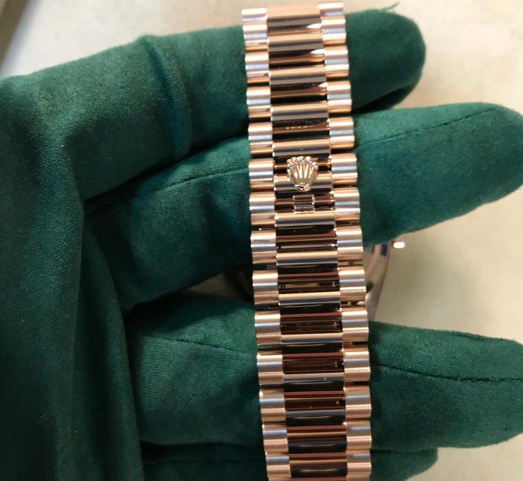 Rolex Day-date 36 Everose Gold Diamond President Slate 128345rbr-0052
