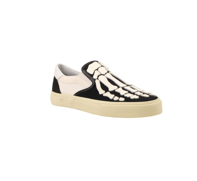 Skel Toe Slip On Black White Sneakers Size 40