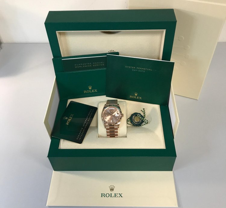 Rolex Day-date 36 Everose Gold Fluted Rose-diamond President 128235-0009