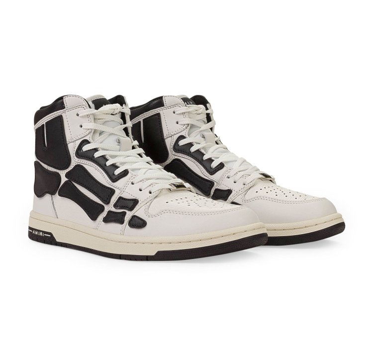 Skel Top Hi White Black Sneakers Size 46