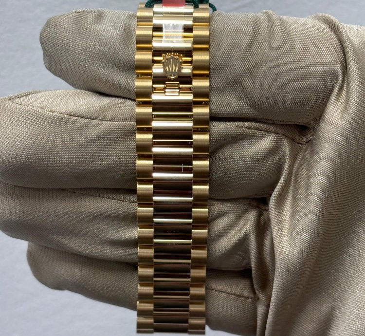 Rolex Day-date 36 Fluted Green Ombre Dial President Bracelet New 2024 Box Papers