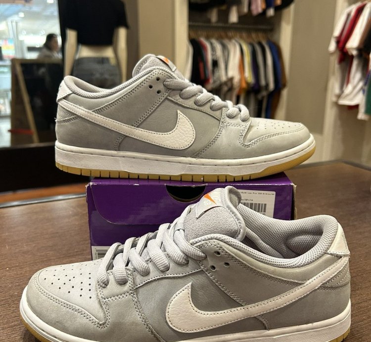 Nike Sb Dunk Low Pro Iso Orange Label Wolf Grey Gum