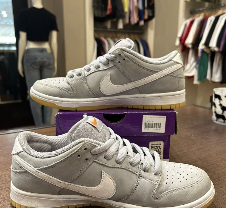 Nike Sb Dunk Low Pro Iso Orange Label Wolf Grey Gum