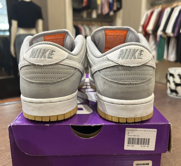 Nike Sb Dunk Low Pro Iso Orange Label Wolf Grey Gum