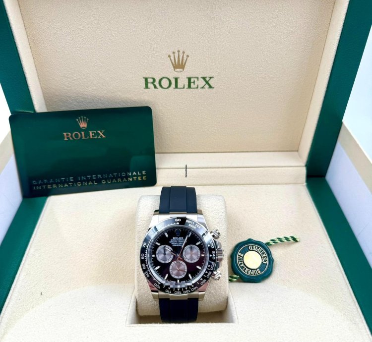 Rolex Daytona 126519ln White Gold Oysterflex Black Dial Unworn 2024