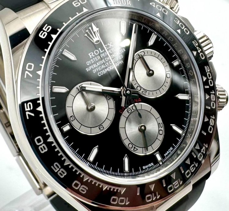 Rolex Daytona 126519ln White Gold Oysterflex Black Dial Unworn 2024
