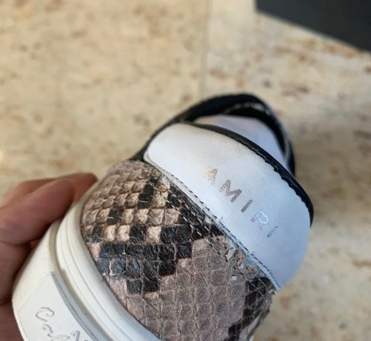 Snake Lace Up Sneakers Low Top In Multicolor