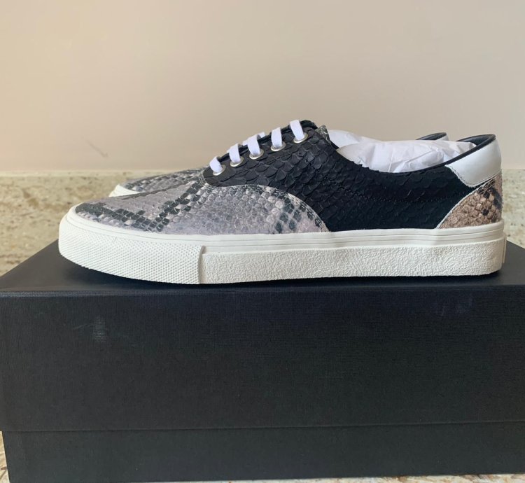 Snake Lace Up Sneakers Low Top In Multicolor