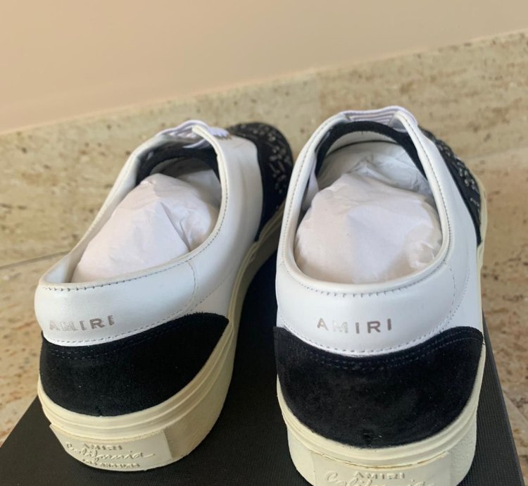 Studded Lace Up Sneakers Low Top In Black White