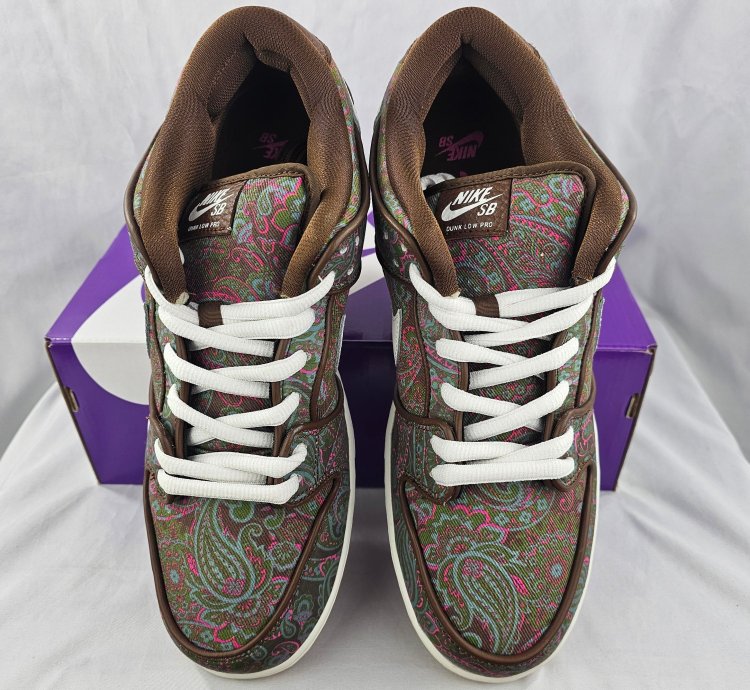 Nike Sb Dunk Low Pro Premium Paisley Brown Men Brand New