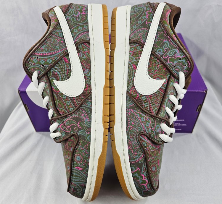 Nike Sb Dunk Low Pro Premium Paisley Brown Men Brand New