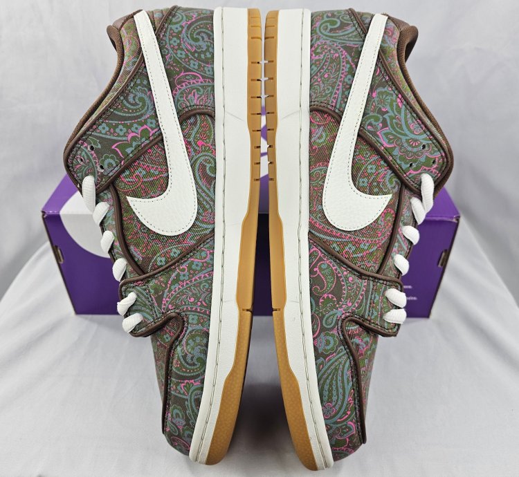 Nike Sb Dunk Low Pro Premium Paisley Brown Men Brand New