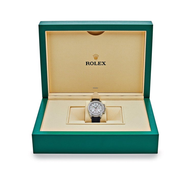 Rolex Daytona 126589rbr White Gold Diamond Mother Of Pearl Dial Diamond Bezel