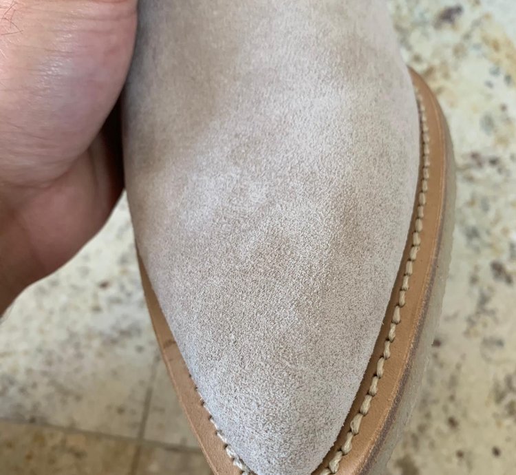 Suede Crepe Sole Boots In Tan