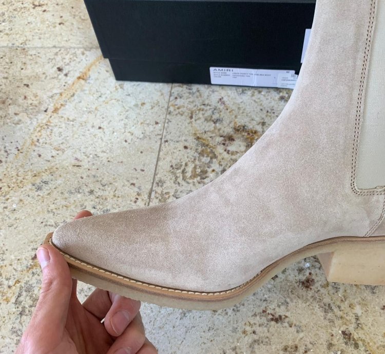 Suede Crepe Sole Boots In Tan