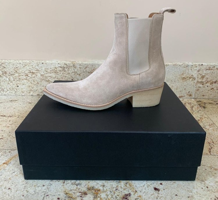 Suede Crepe Sole Boots In Tan