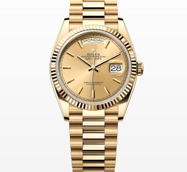 Rolex Day-date 36 Gold Index Dial Unworn