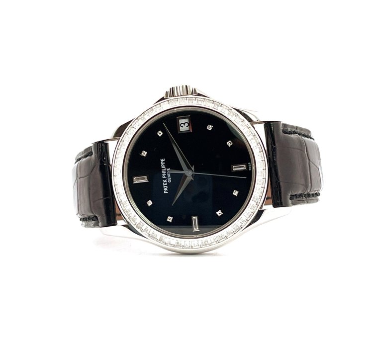 Patek Philippe Calatrava Baguette Diamonds Ref 5118p Rare Platinum Very Good Condt 2007