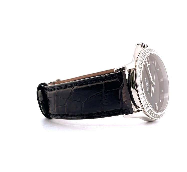 Patek Philippe Calatrava Baguette Diamonds Ref 5118p Rare Platinum Very Good Condt 2007