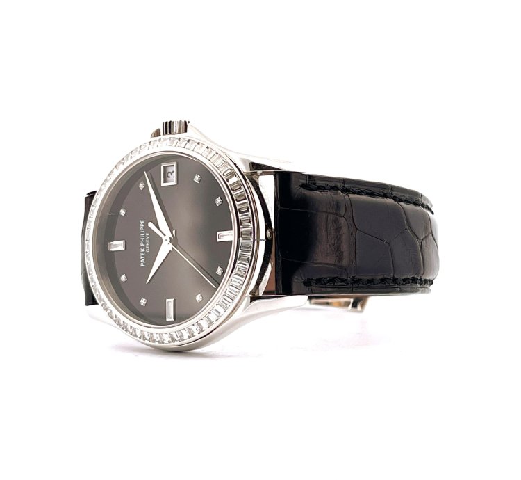 Patek Philippe Calatrava Baguette Diamonds Ref 5118p Rare Platinum Very Good Condt 2007