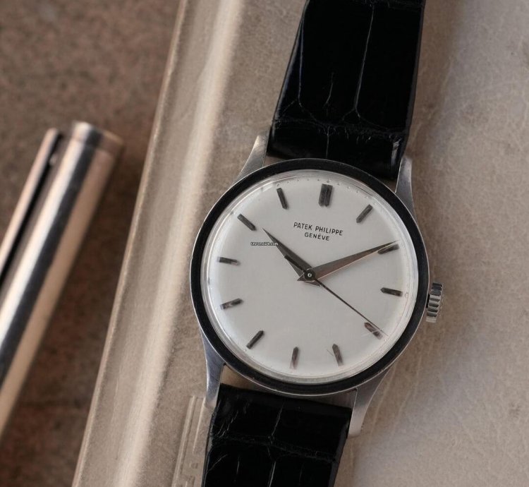 Patek Philippe Calatrava Big Calatrava Raised Enamel Signature Bullet Silver Dial Geneva Seal