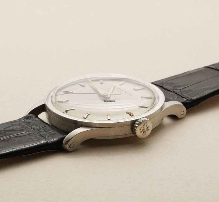Patek Philippe Calatrava Big Calatrava Raised Enamel Signature Bullet Silver Dial Geneva Seal