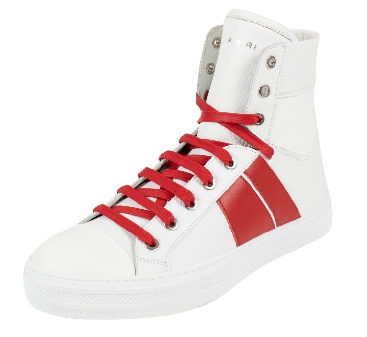 Sunset White Red Leather Sneakers Shoes Size 13 Us