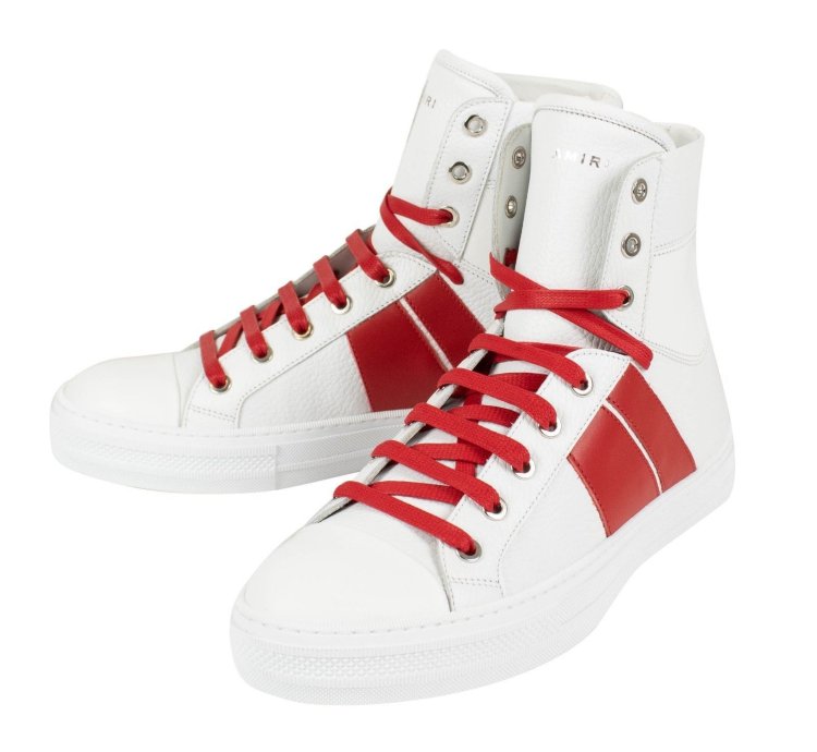 Sunset White Red Leather Sneakers Shoes Size 13 Us