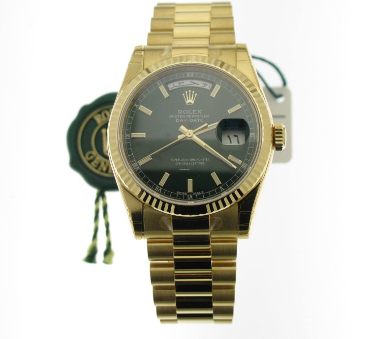 Rolex Day-date 36 Green 118238 Arabic Language Nos