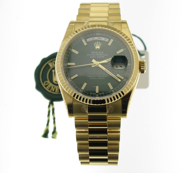 Rolex Day-date 36 Green 118238 Arabic Language Nos
