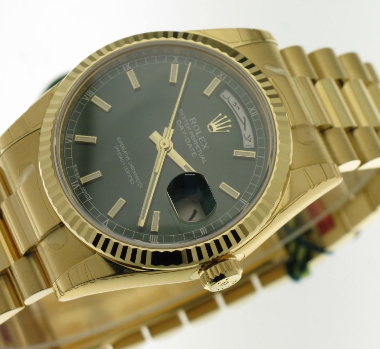 Rolex Day-date 36 Green 118238 Arabic Language Nos